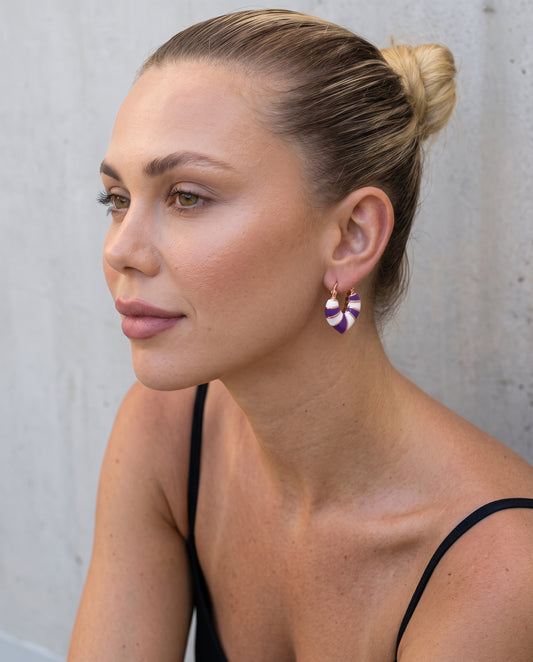ARETES CORADE MORADOS AMORISA
