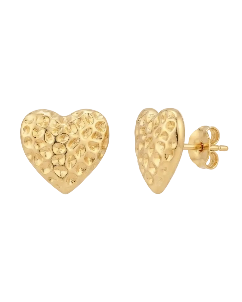 ARETES CORAZON DORADO