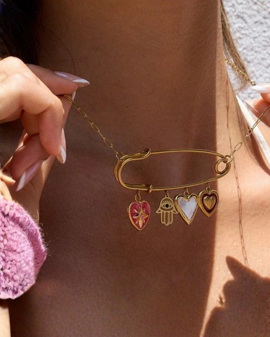COLLAR CLIC TURCO EN ACERO CHAPADO EN ORO 18 K AMORISA IBAGUE
