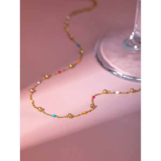 CADENA CUENTAS COLORIDAS