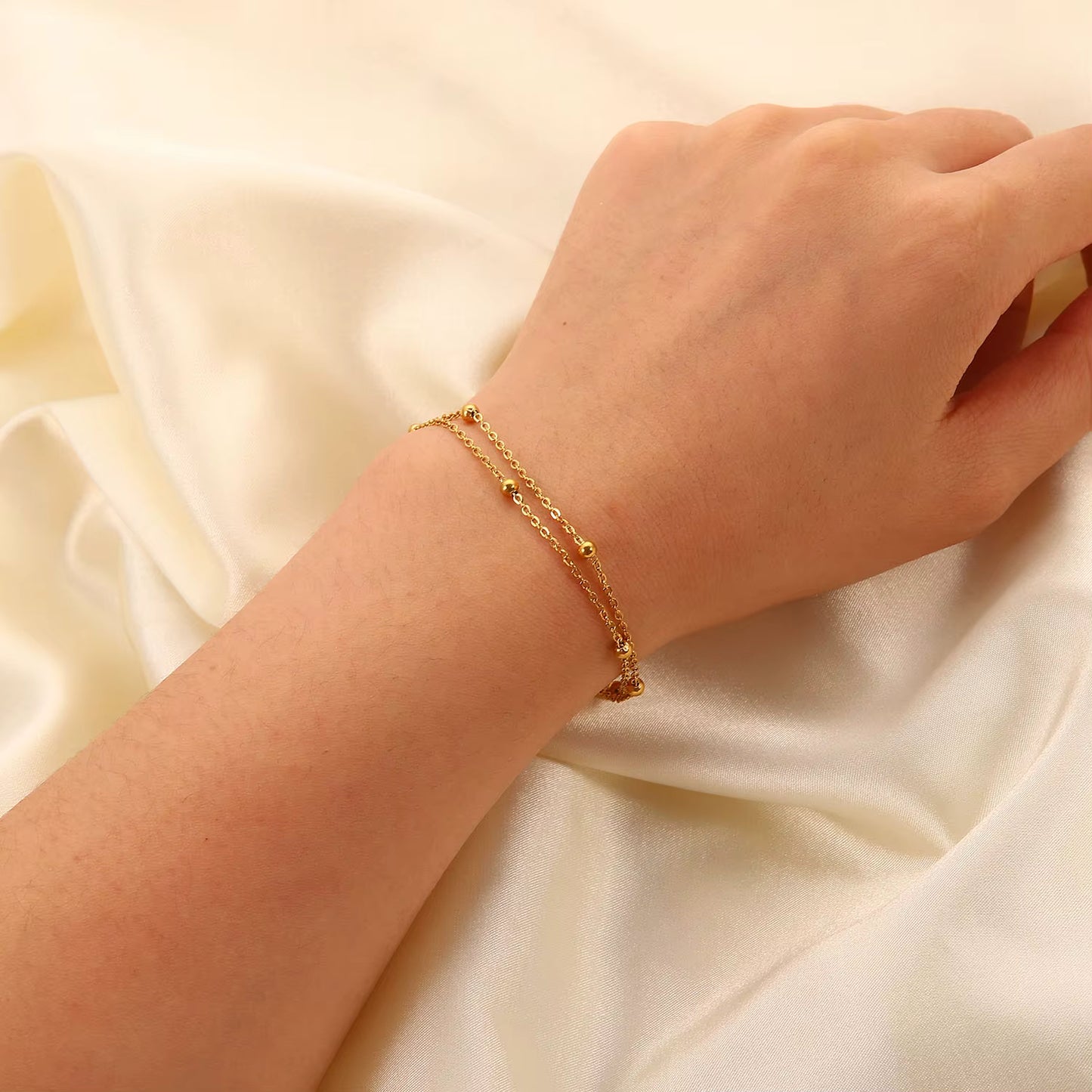 PULSERA DE CUENTAS DOBLE