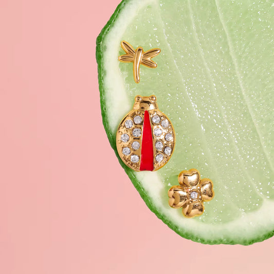 SET ARETES TREBOL MARIQUITA