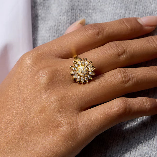 ANILLO FLOR GIRATORIO