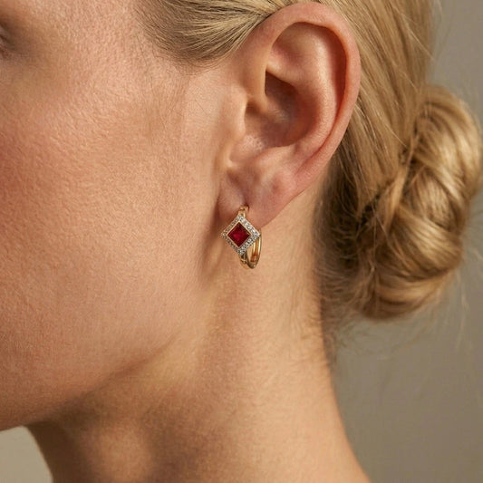 aretes en rodio