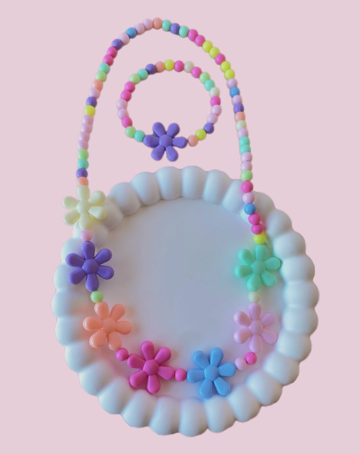 SET COLLAR + PULSERA FLOR
