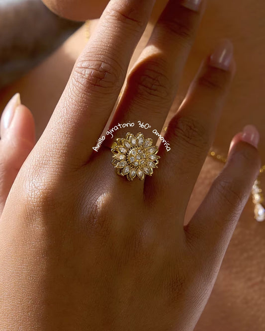 ANILLO FLOR GIRATORIO