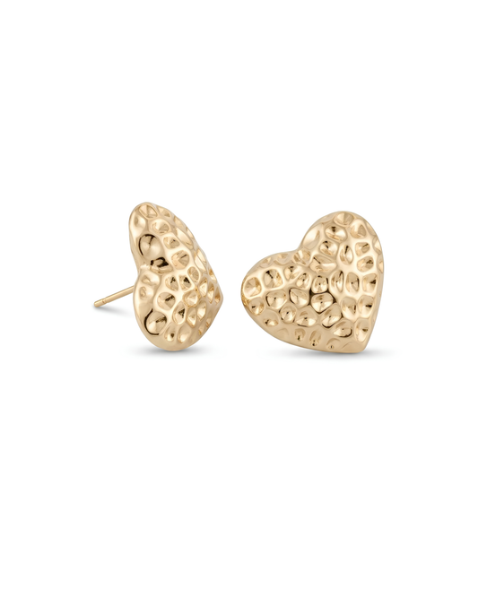 ARETES CORAZON DORADO
