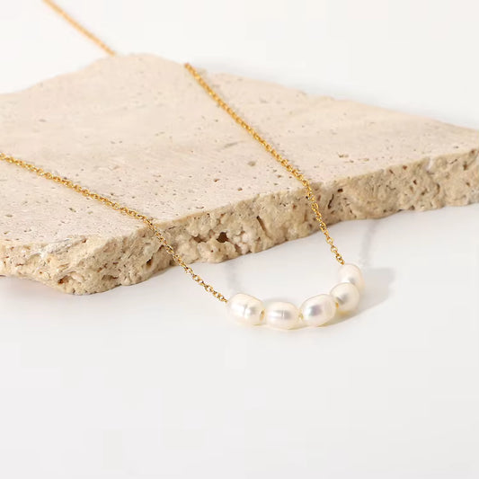 CADENA CLAVICULA PERLA