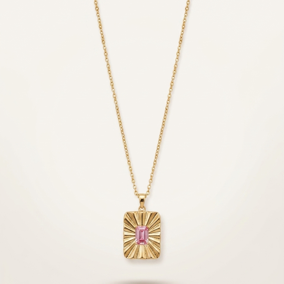 CADENA MEDALLON PINK