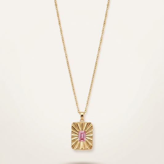 CADENA MEDALLON PINK