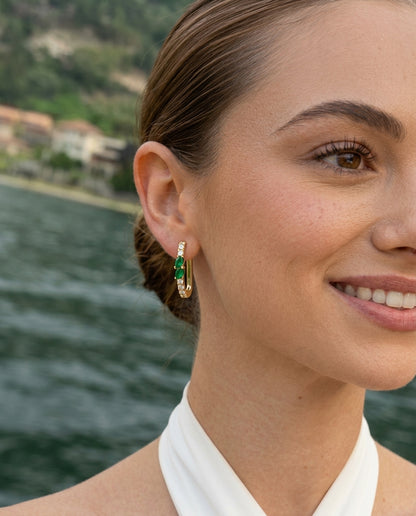 CANDONGA OVAL ESMERALDA EN RODIO AMORISA