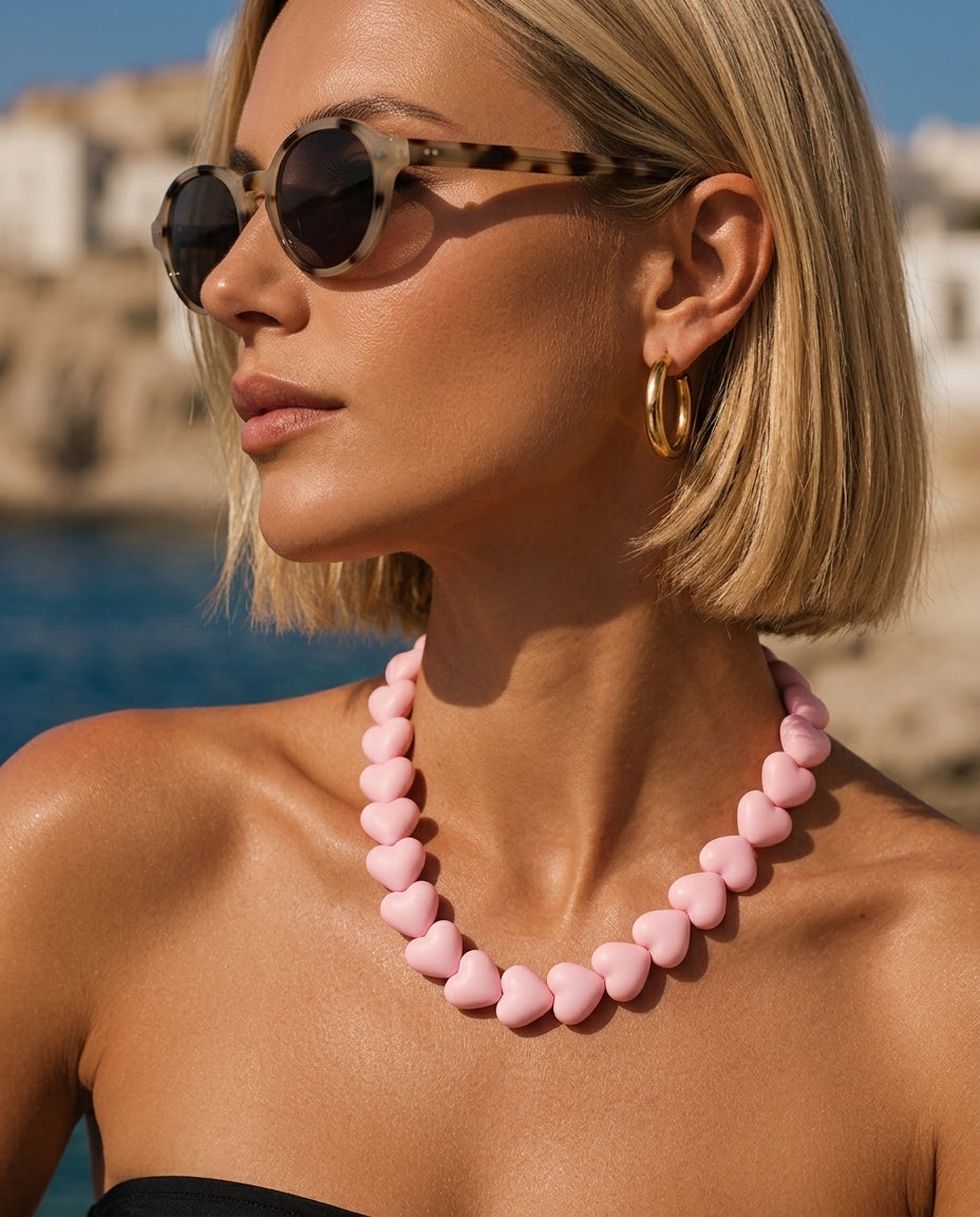 COLLAR LOVE ABACO ROSA