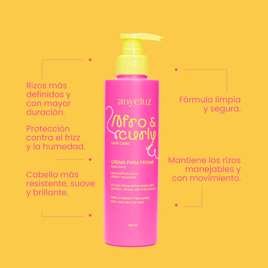 CREMA PARA PEINAR HIDRATANTE AFRO & CURLY