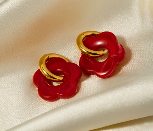 ARETES FLOR HUGGIE