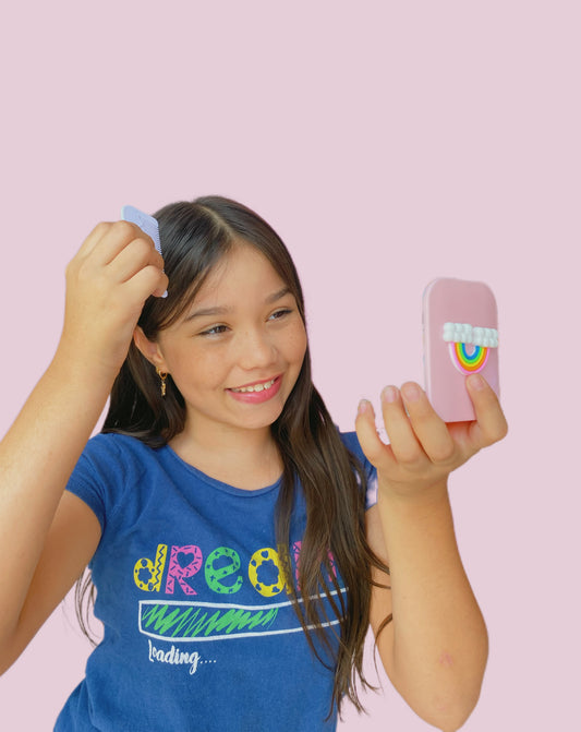 SET ESPEJO + PEINE UNICORNIO