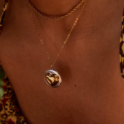 COLLAR LOVE SILVER AND GOLD