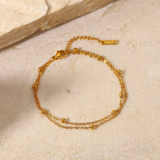 PULSERA DE CUENTAS DOBLE