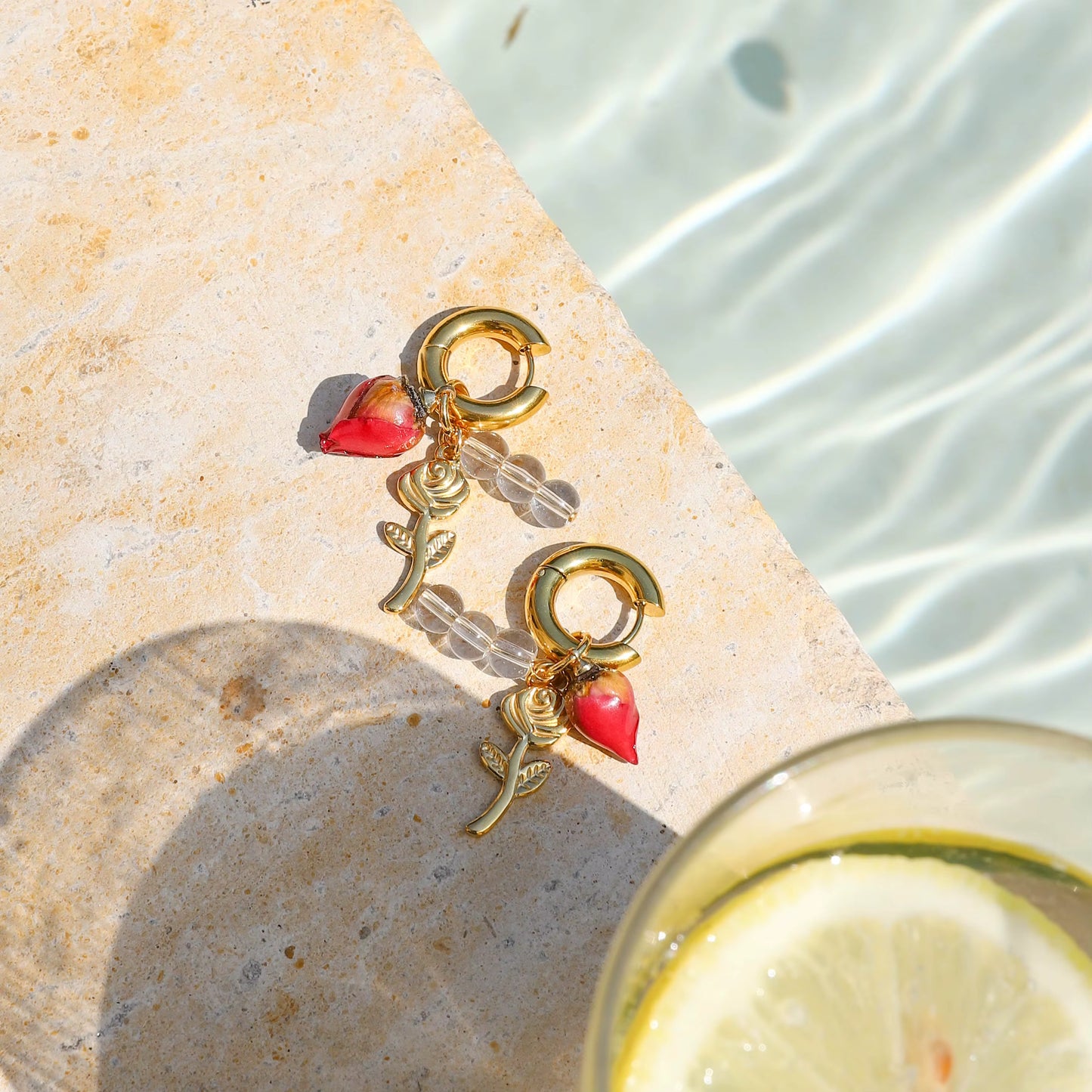 ARETES ROSA LUI