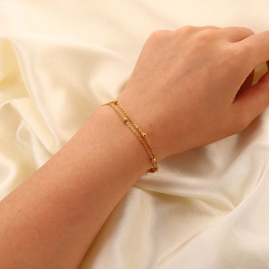 PULSERA DE CUENTAS DOBLE
