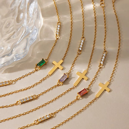 SET PULSERA CRUZ CIRCONITA