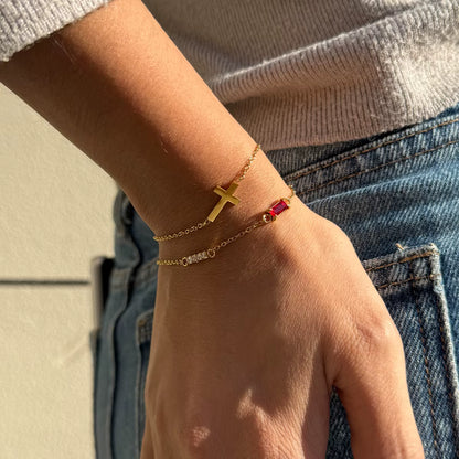 SET PULSERA CRUZ CIRCONITA