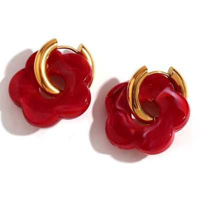 ARETES FLOR HUGGIE
