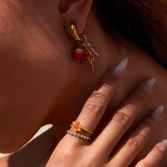 ARETES ROSA LUI
