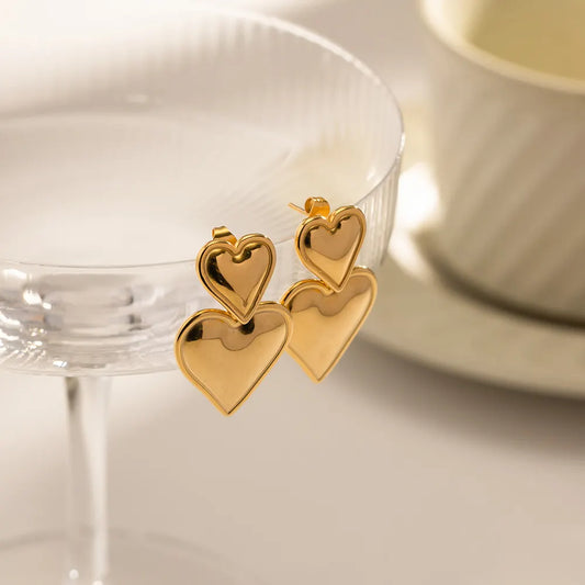 ARETES DOBLE CORAZON