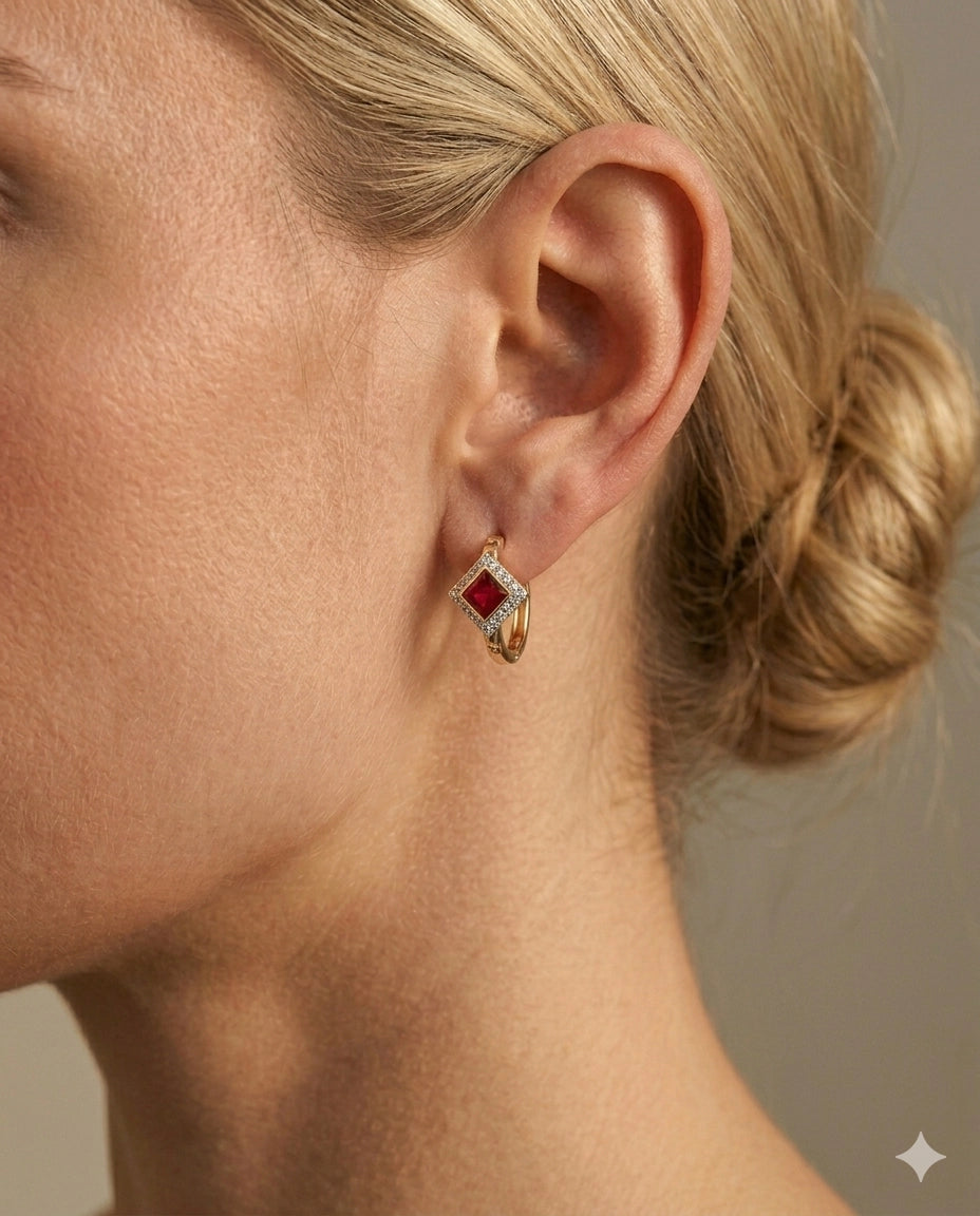 aretes en rodio