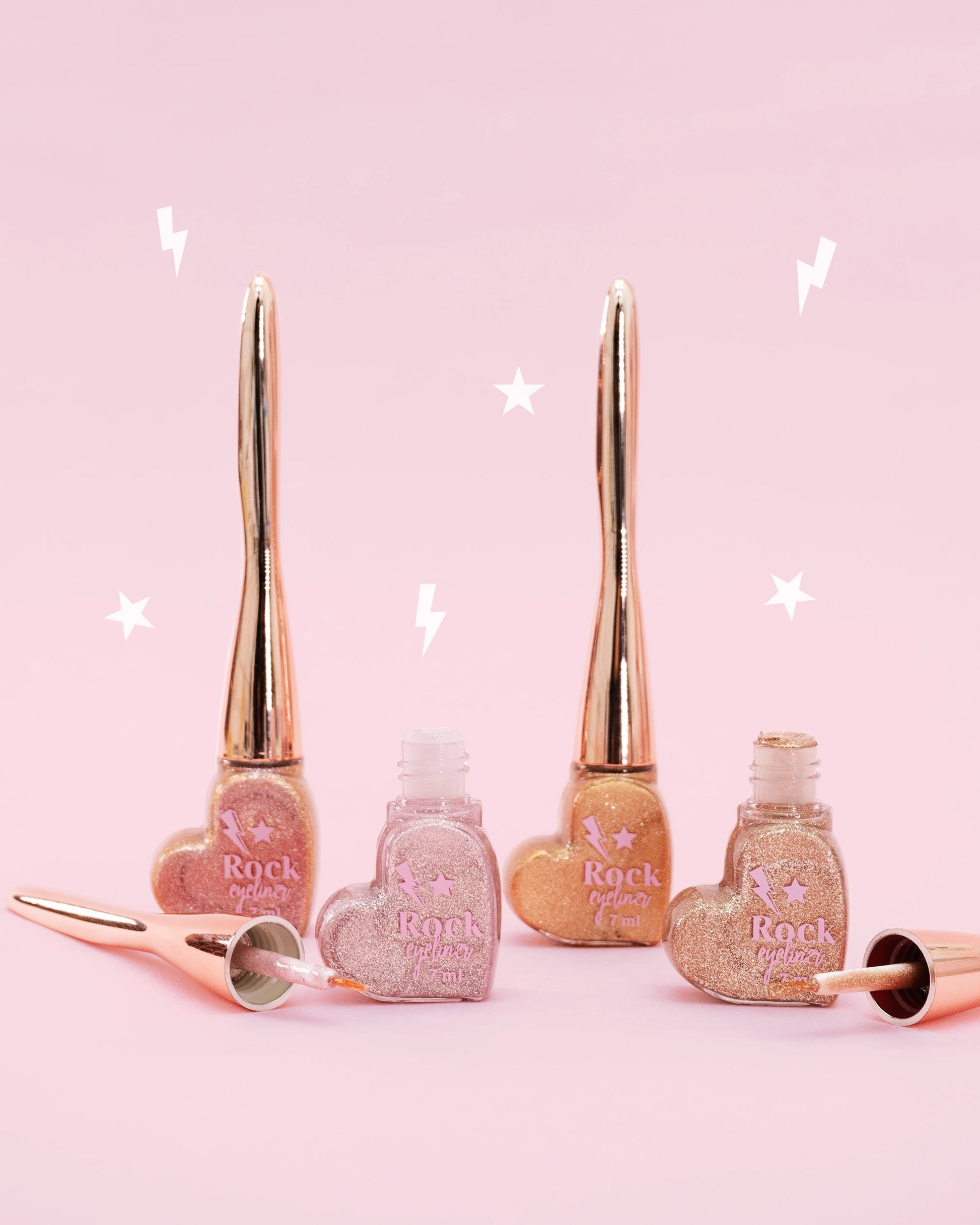 Delineador de Glitter Rock Trendy con Pincel de Precisión y Tonos Satinados - Amorisa Accesorios