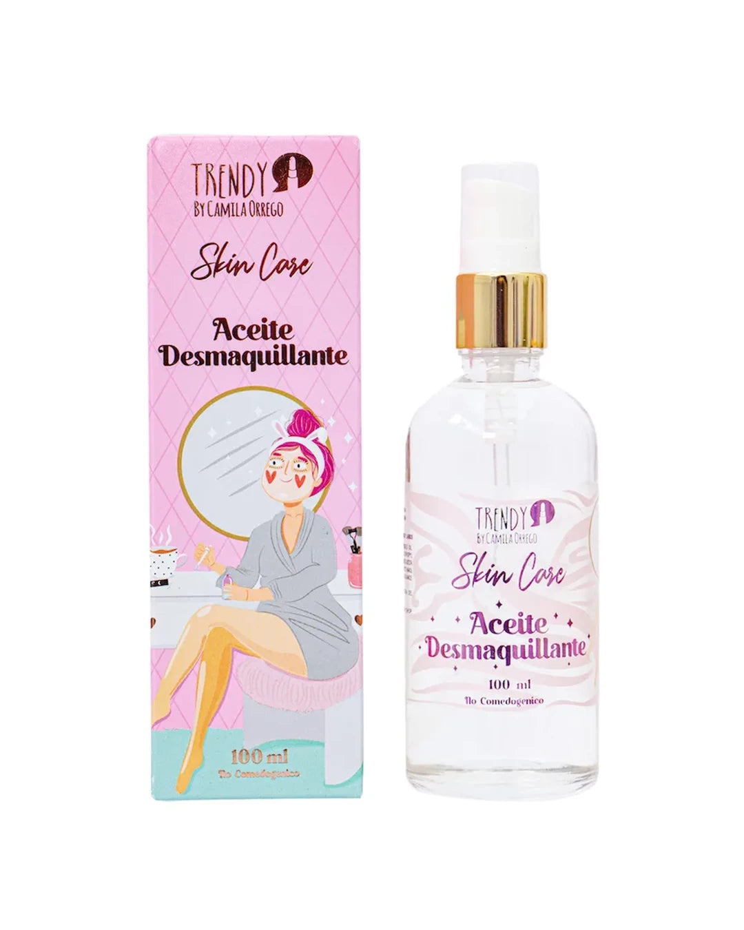 ceite Desmaquillante Trendy Fórmula Premium No Comedogénica Limpieza Facial - Amorisa Accesorios