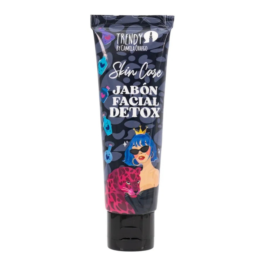 Jabón Facial Détox Trendy con Carbón Activado para Piel Grasa y Mixta - Amorisa Accesorios